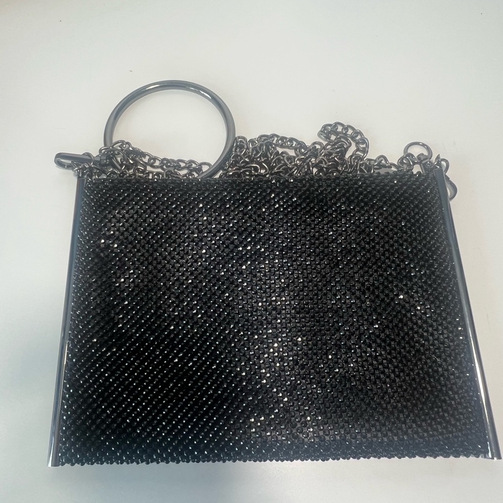 Elegant Black Chain Evening Bag